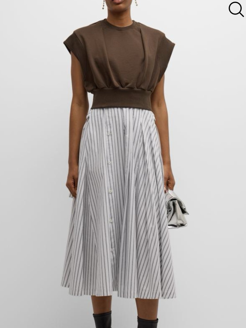 3.1 Philip Lim Sweatshirt Combo Dress